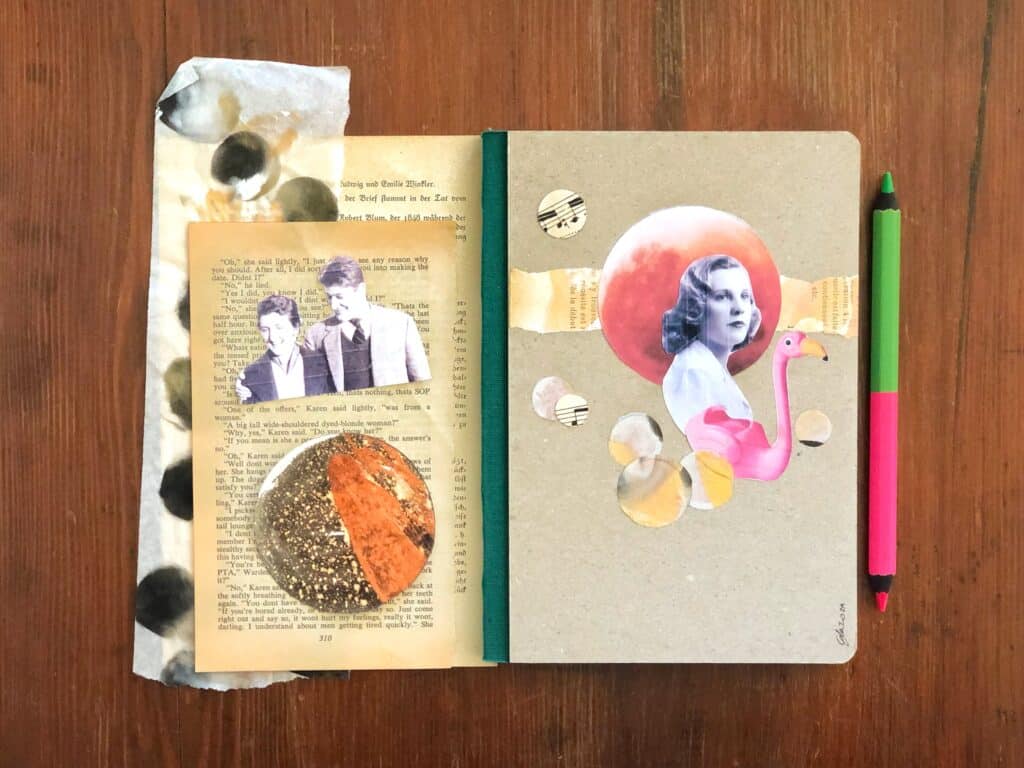scrittura e collage